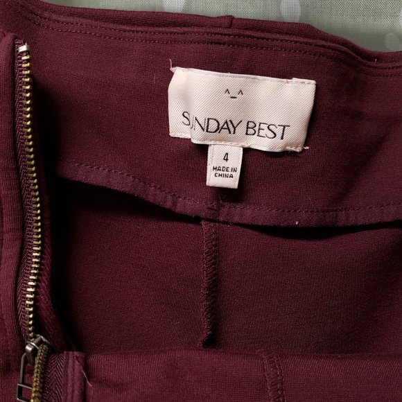 Sunday Best Maroon Leggings - Picture 4 of 7